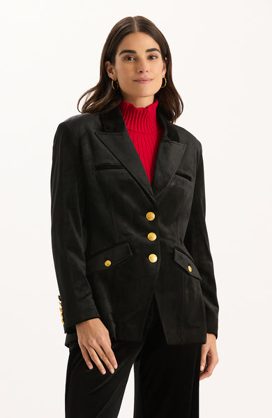 Goldie Velvet Jacket - Black – tyler böe