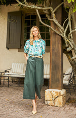 Renee Faux Suede Watercolor Top - Watercolor