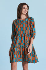 Phoebe Cotton Skimmer Dress - Multi Macaroons