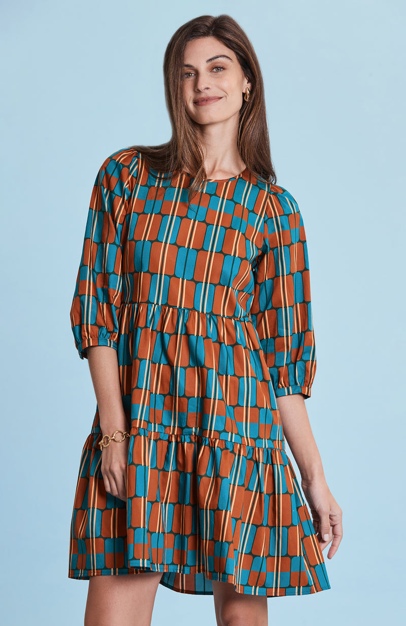 Phoebe Cotton Skimmer Dress - Multi Macaroons
