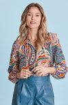 Maggie Silk Paisley Top - Paisley