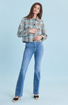 Mallory Aqua Plaid Jacket - Aquamarine Plaid