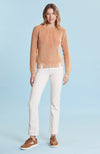 Mineral Wash Shaker Sweater - Apricot