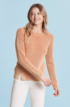 Mineral Wash Shaker Sweater - Apricot