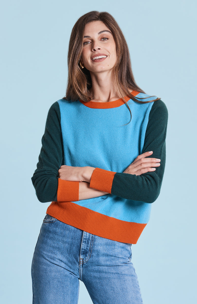 Cashmere Colorblock Sweater - Multi Colorblock