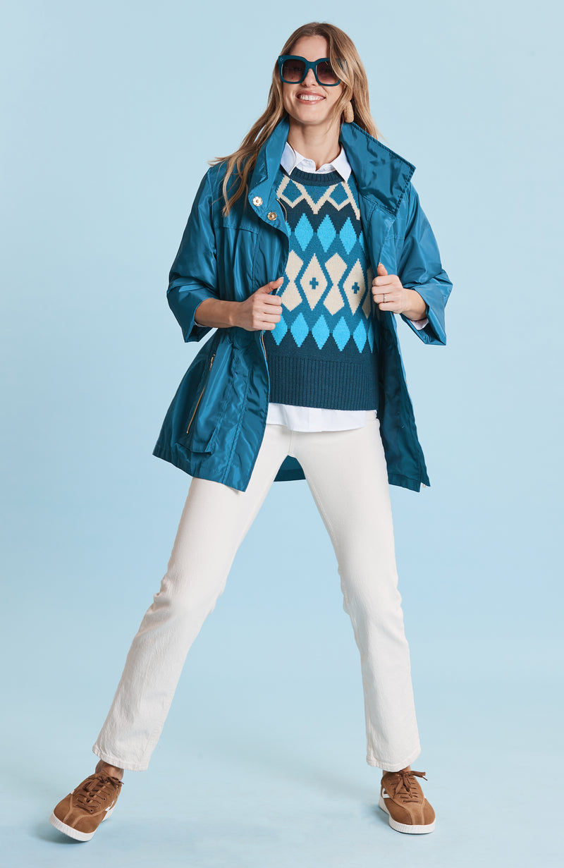 Newport Rain Slicker - Deep Aquamarine