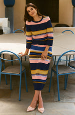 Georgie Merino Blend Sweater - Multi Stripes