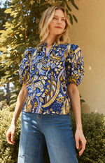 Jenna Cotton Sugar Plum Paisley Top - Sugar Plum Paisley