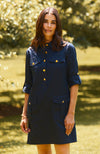 Rory Cotton Shirtdress - Mid Navy