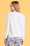 Mineral Wash Shaker Sweater - White