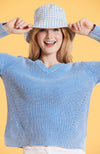 Mineral Wash Shaker Sweater - James Blue