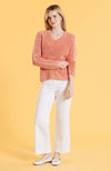 Mineral Wash Shaker Sweater - Coral Reef