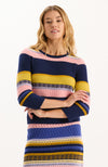 Georgie Merino Blend Sweater - Multi Stripes
