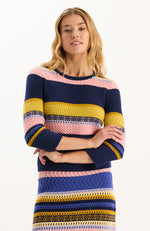 Georgie Merino Blend Sweater - Multi Stripes
