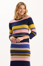 Georgie Merino Blend Sweater - Multi Stripes