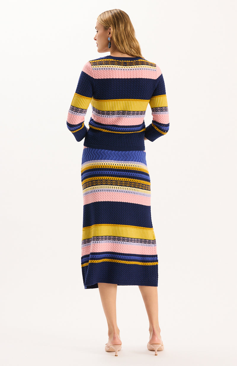 Georgie Merino Blend Sweater - Multi Stripes