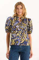 Jenna Cotton Sugar Plum Paisley Top - Sugar Plum Paisley