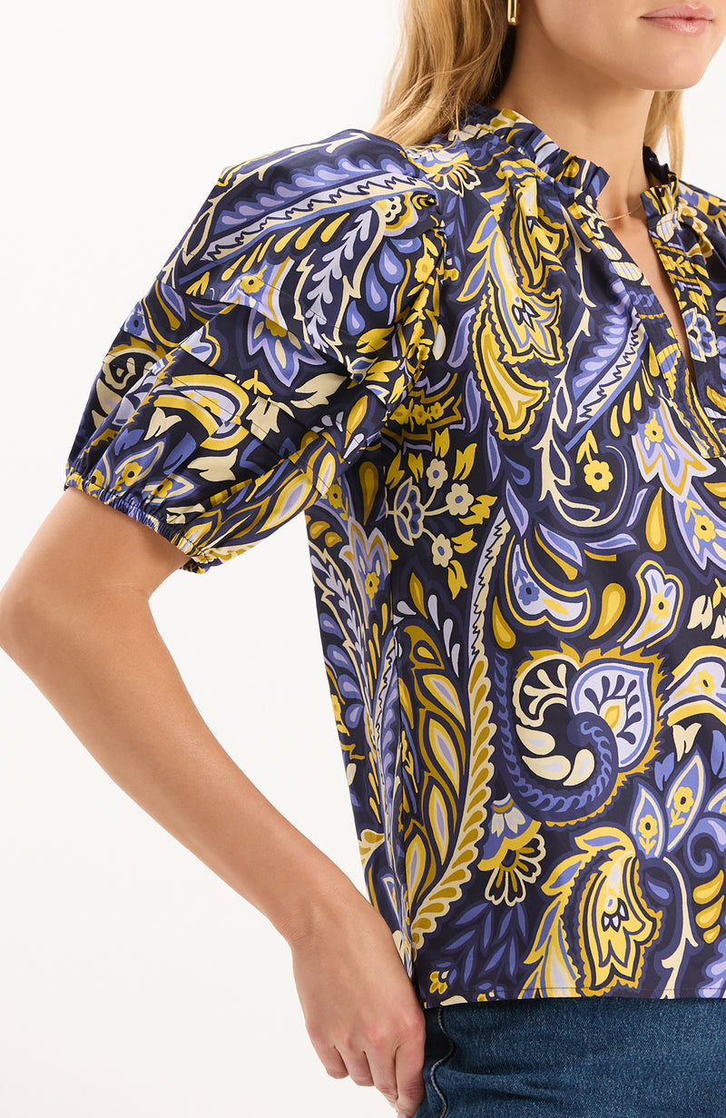 Jenna Cotton Sugar Plum Paisley Top - Sugar Plum Paisley