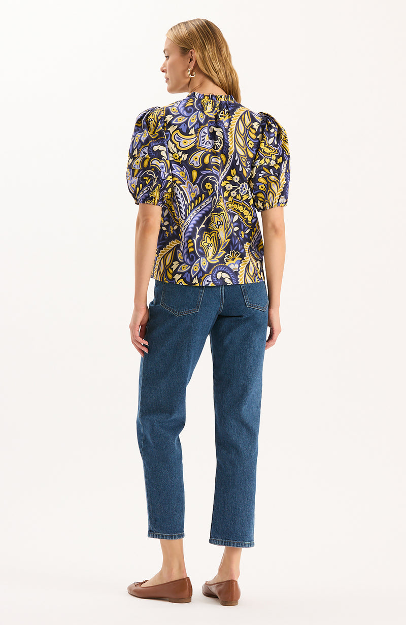 Jenna Cotton Sugar Plum Paisley Top - Sugar Plum Paisley