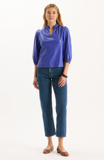 Penny Vegan Leather Topper - Regal Blue