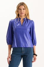 Penny Vegan Leather Topper - Regal Blue