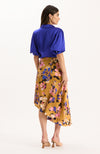 Nina Asymmetrical Charmeuse Skirt - Enchanted Floral