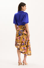 Tara Charmeuse Blouse - Regal Blue