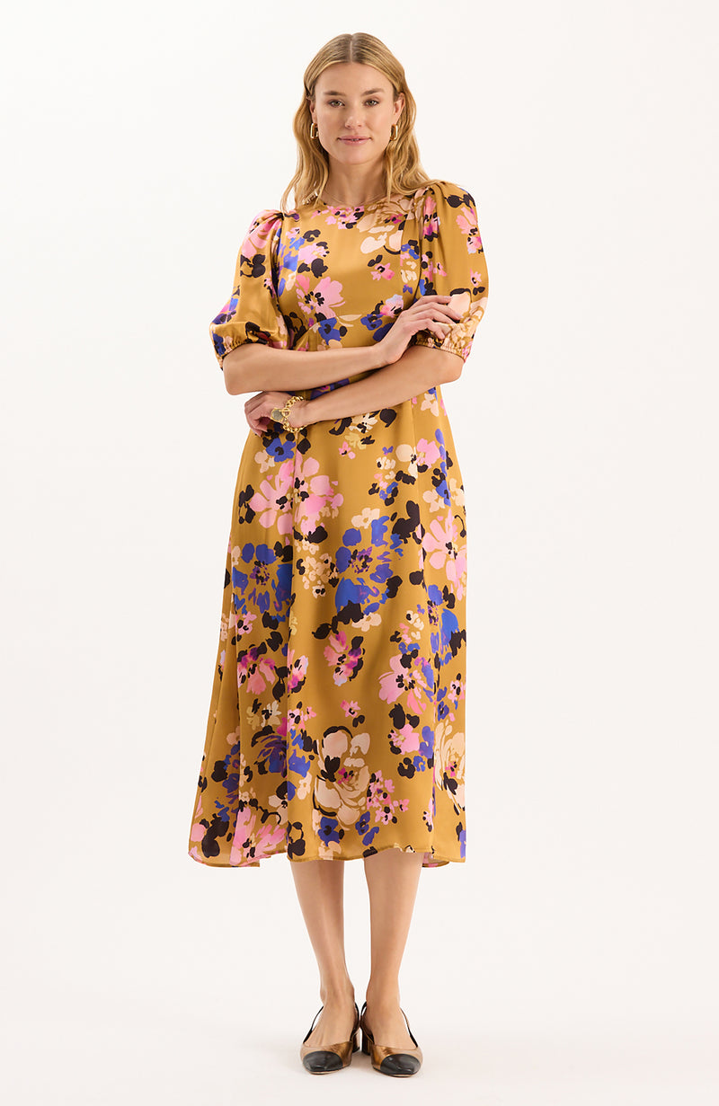 Frankie Charmeuse Dress - Enchanted Floral
