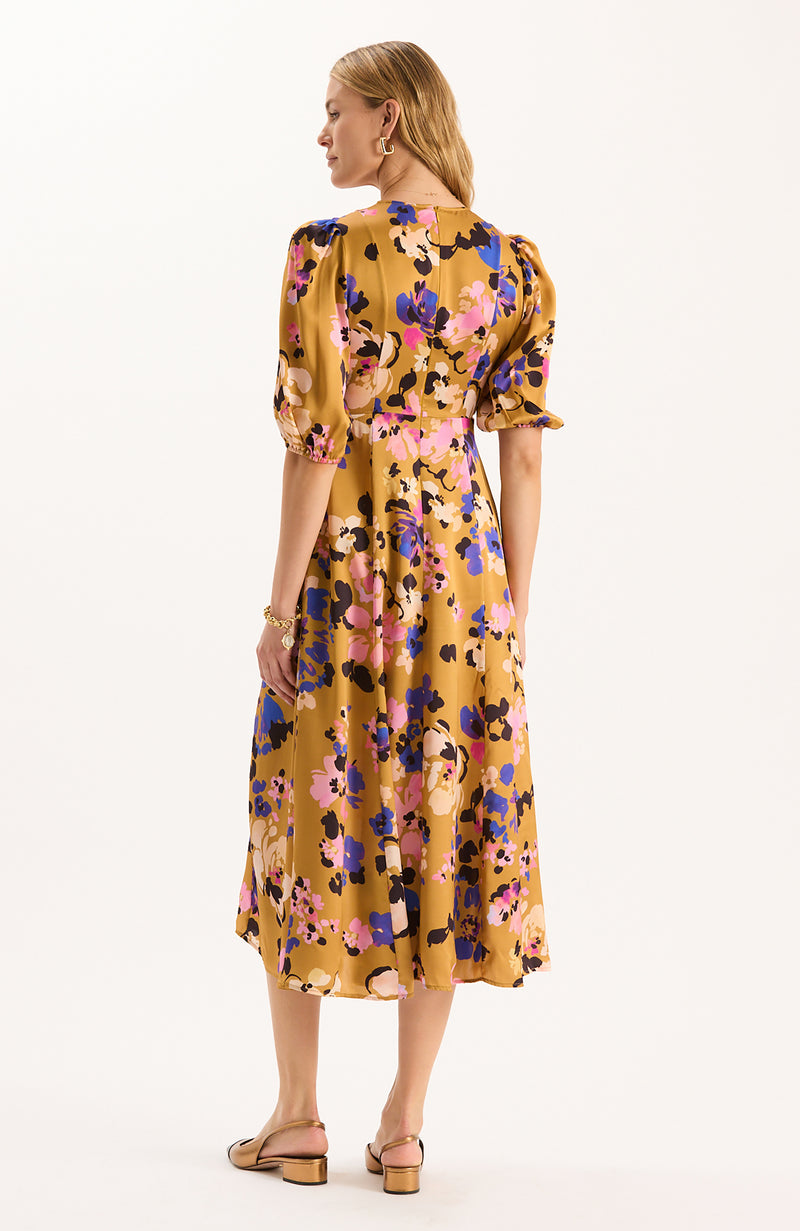 Frankie Charmeuse Dress - Enchanted Floral