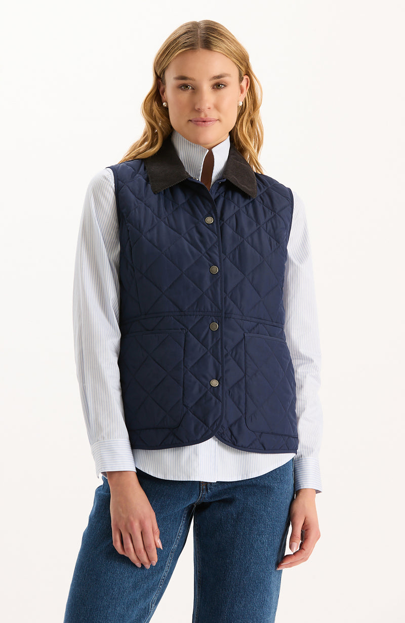 Amoreena Vest - Mid Navy