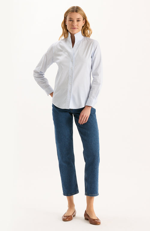 Natalie Striped Shirt - Blue Stripes