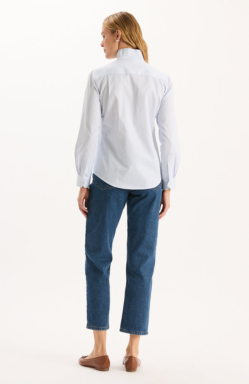 Natalie Striped Shirt - Blue Stripes