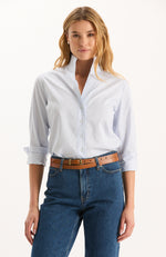 Natalie Striped Shirt - Blue Stripes