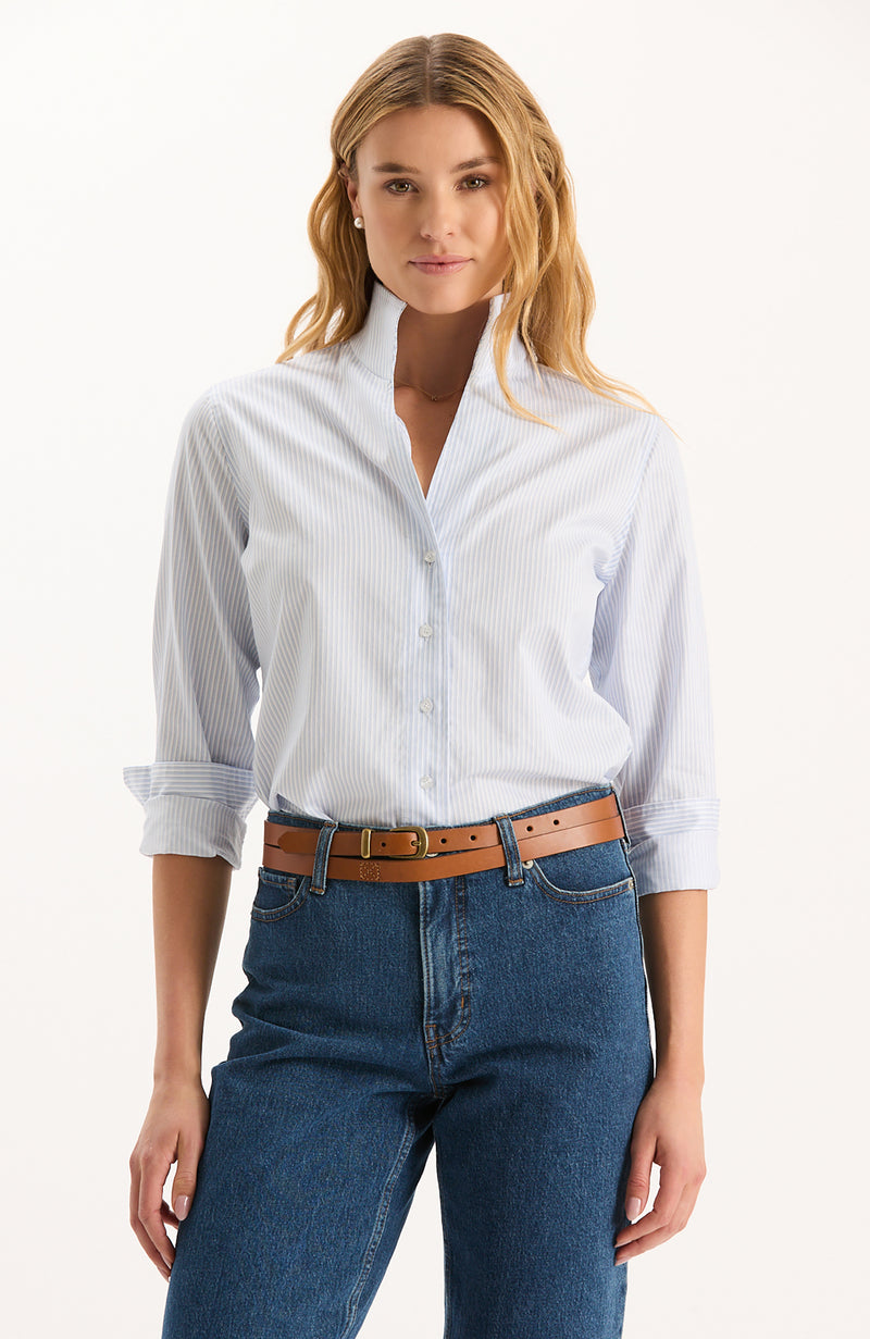 Natalie Striped Shirt - Blue Stripes