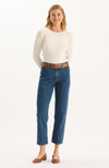 Cotton Cashmere Crewneck - White