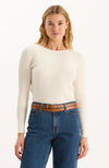 Cotton Cashmere Crewneck - White