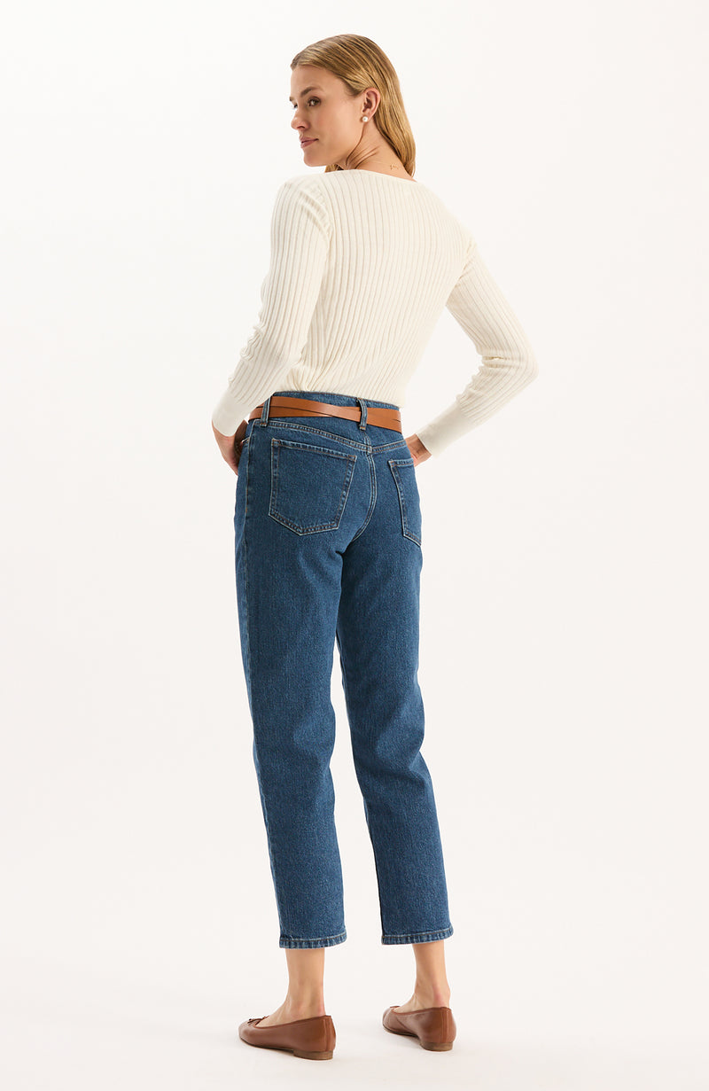 Cotton Cashmere Crewneck - White
