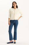 Liza Cotton Blend Knit Jacket - Ivory