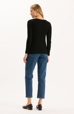 Cotton Cashmere Crewneck - Black
