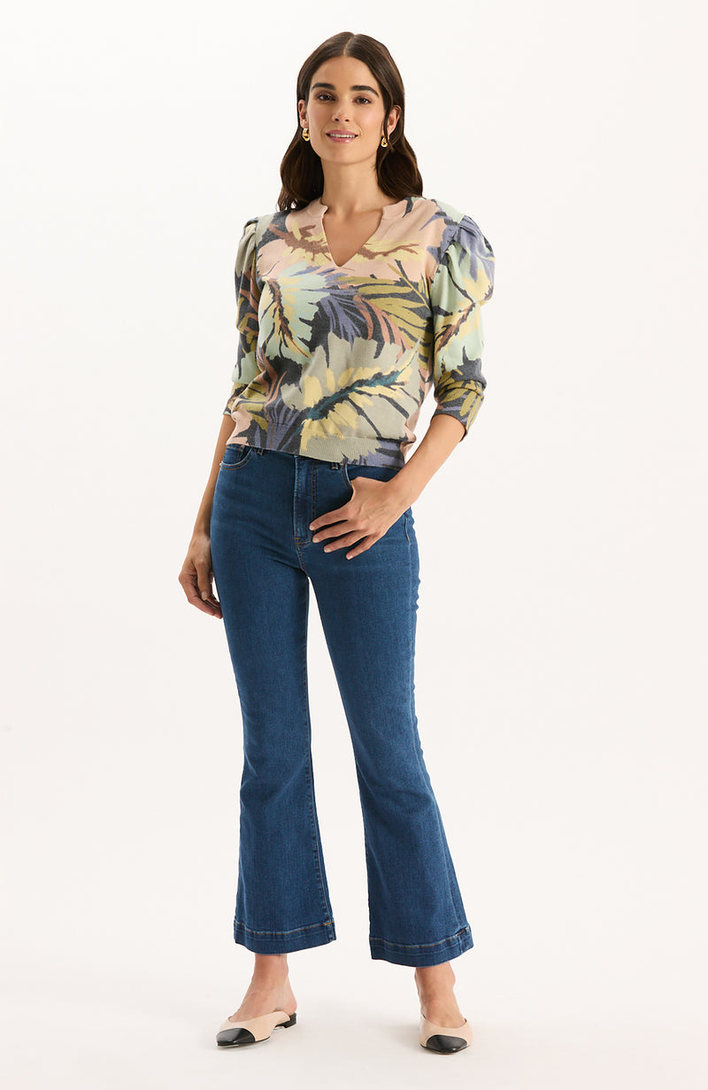 Lily Jersey Autumn Leaves Sweater - Autumn Leaves