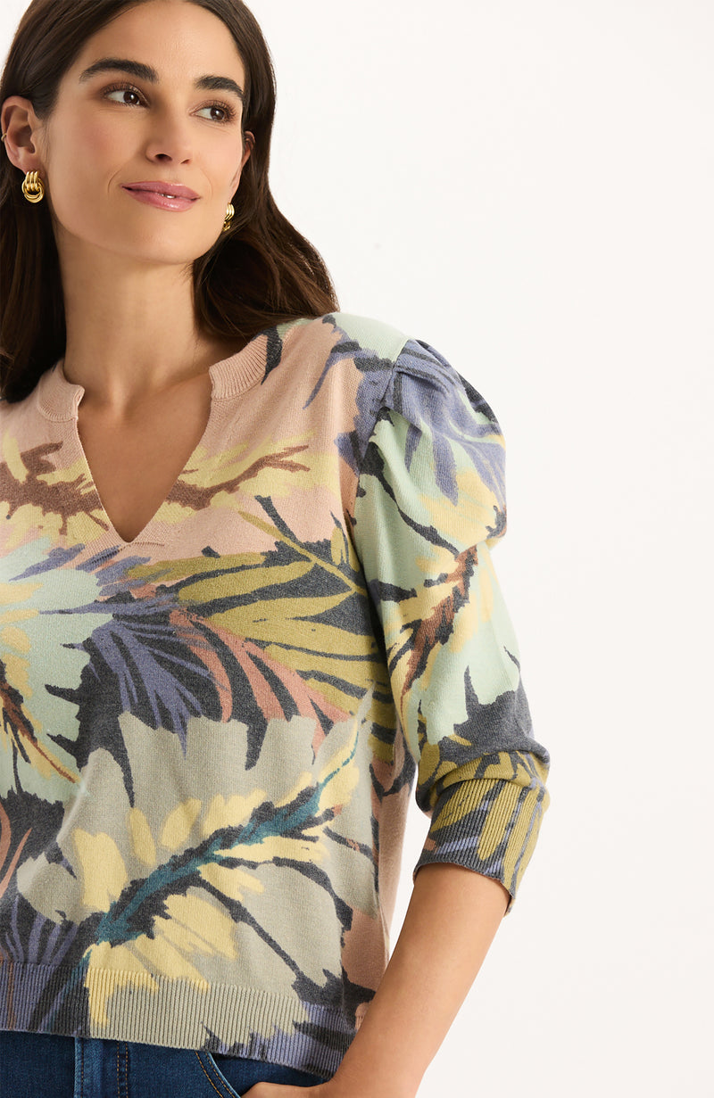 Lily Jersey Autumn Leaves Sweater - Autumn Leaves