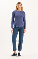 Mineral Wash Crew Neck Sweater - Royal