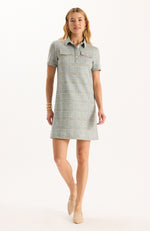 Casey Knit Dress - Menswear Plaid