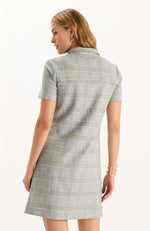 Casey Knit Dress - Menswear Plaid