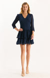 Connie Georgette Dress - Mid Navy