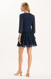Connie Georgette Dress - Mid Navy