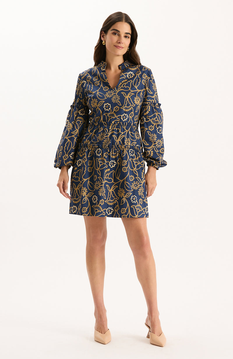 Emory Cotton Embroidered Dress - Embroidery Print