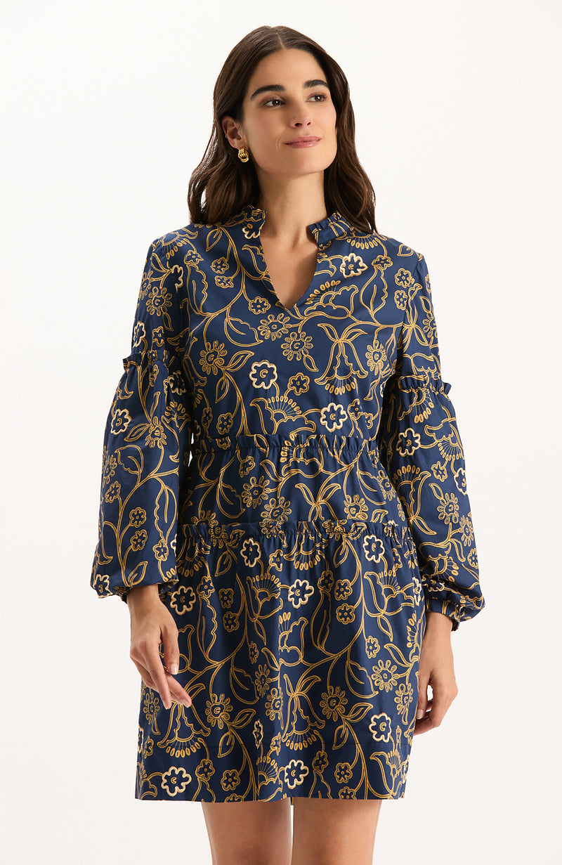 Emory Cotton Embroidered Dress - Embroidery Print