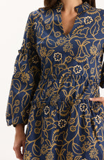 Emory Cotton Embroidered Dress - Embroidery Print