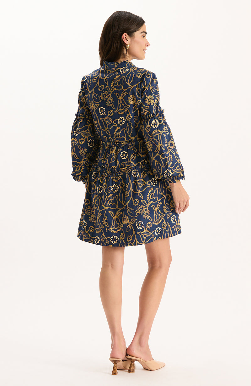 Emory Cotton Embroidered Dress - Embroidery Print
